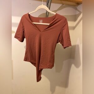 Women's Mauve V-Neck Bodysuit